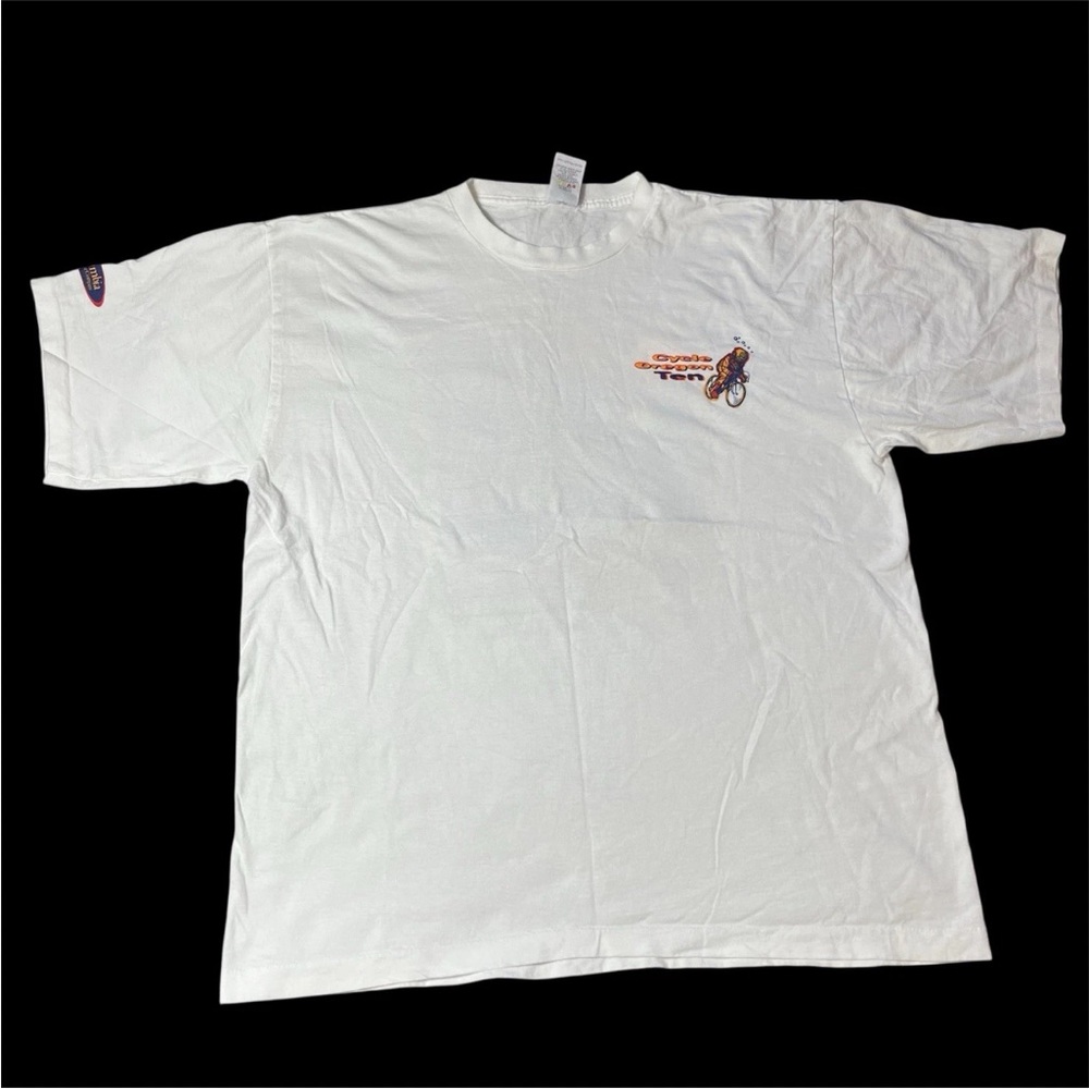 Vintage 90s Columbia Cycle Oregon 10 Biking T Shirt White